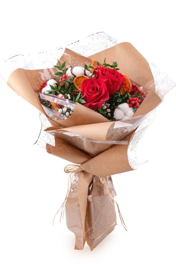 yılbaşı buketi kokina kokina buket kırmızı gül buketi yılbaş