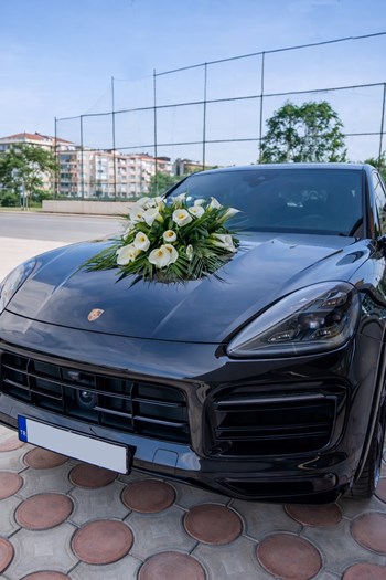 gelin arabası süsleme, araç süsleme, çanakkale düğün çiçek