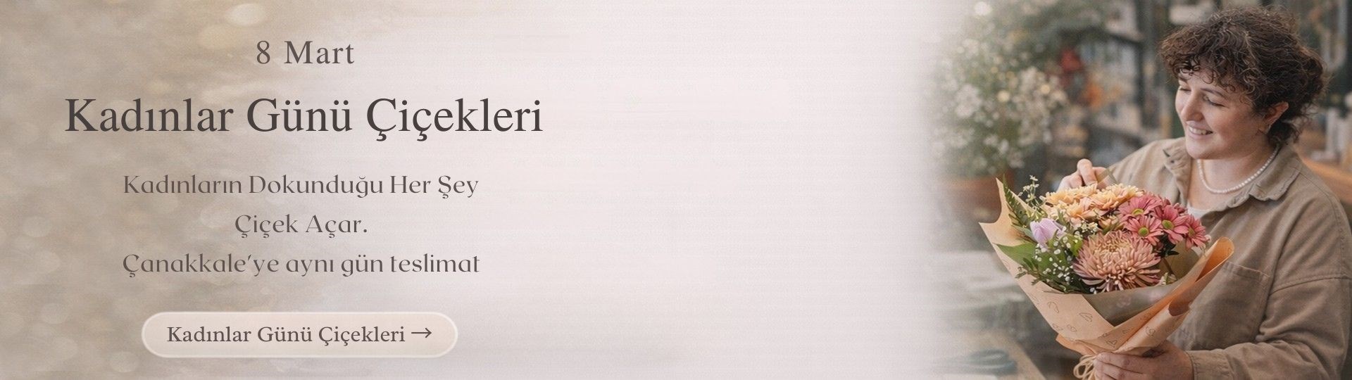 8 Mart Kadınlar Günü çiçekleri Çanakkale aynı gün teslimat Punica Çiçek Evi