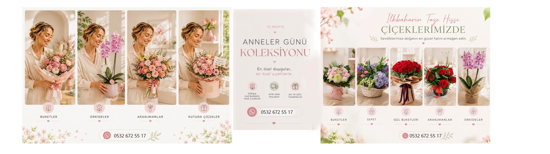 Anneler günü çiçekleri Çanakkale aynı gün teslimat buket lilyum gül tasarım Punica Çiçek Evi Saat 21:00’a kadar sipariş ver, bugün teslim edelim.