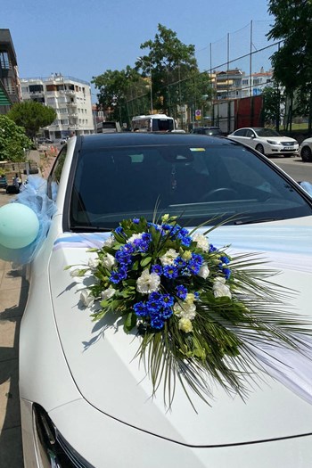 Çanakkale çiçekli sünnet arabası, araç süsleme