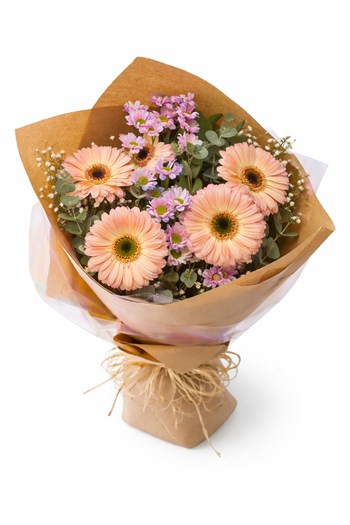 punica çiçek buketi gerbera papatya çanakkale çiçek gönder