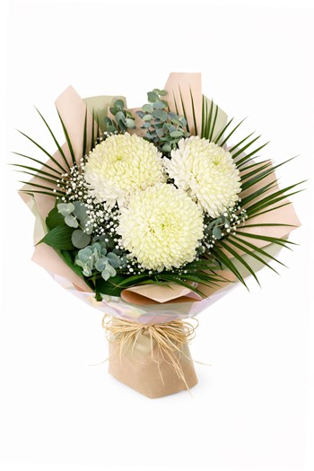 anastasia buketi, beyaz çiçek buketi, çanakkale çiçek