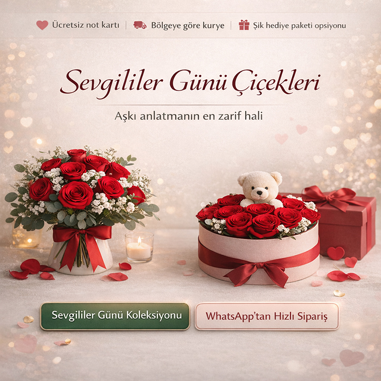 Aşkı anlatmanın en zarif hali.  
Çanakkale içi aynı gün teslimat ve ücretsiz not kartı ile.
