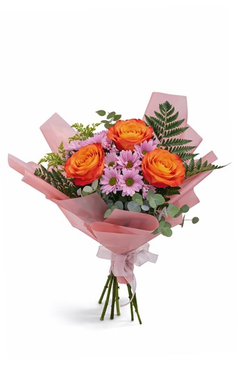 turuncu gül buketi, papatya buketi, Çanakkale çiçek