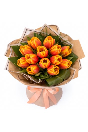 lale buketi çanakkale, turuncu lale, çiçek siparişi 
