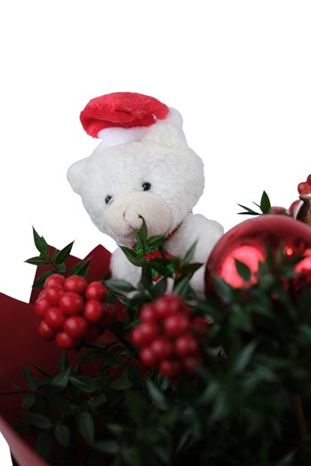 yılbaşı kokina buketi, kokina buketi, ayıcıklı yılbaşı 